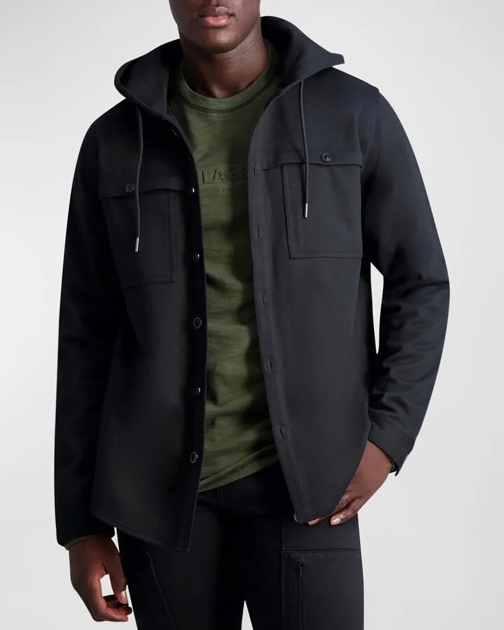 Men's Dress Button-Down Hoodie