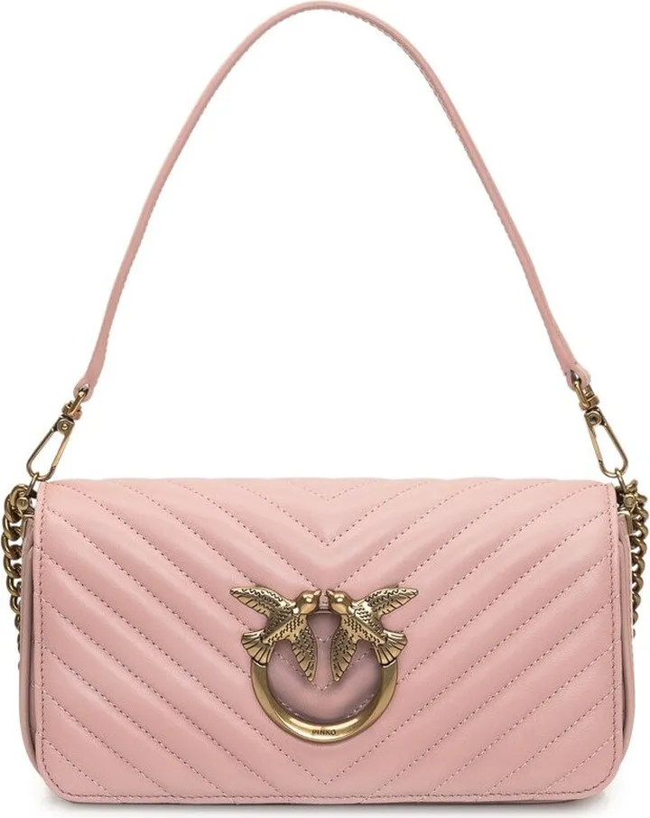 Pinko Small Love Chevron Quilted Shoulder Bag
