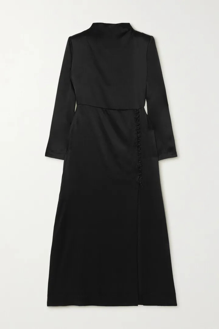 Envelope1976 - Campania Silk-satin Midi Dress - Black