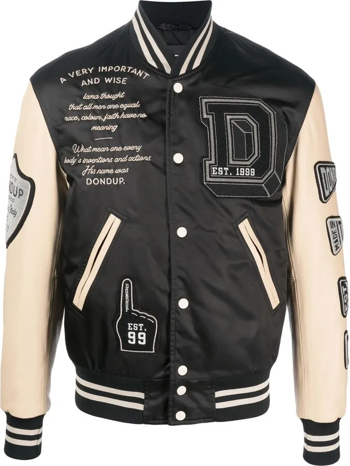 Patch-Detail Bomber Jacket