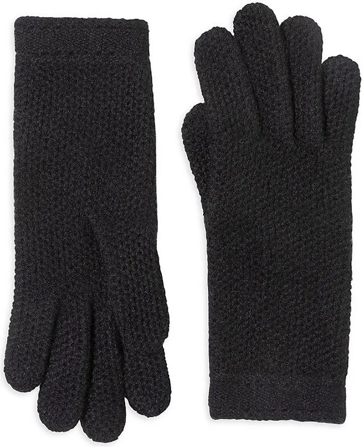 Honeycomb Knit Cashmere Gloves