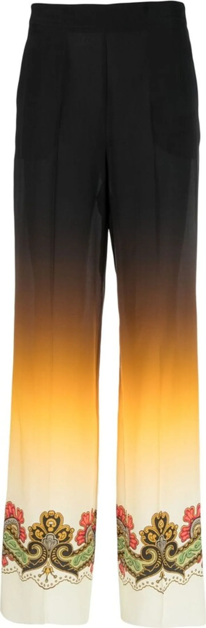 Graphic-Print Straight-Leg Trousers