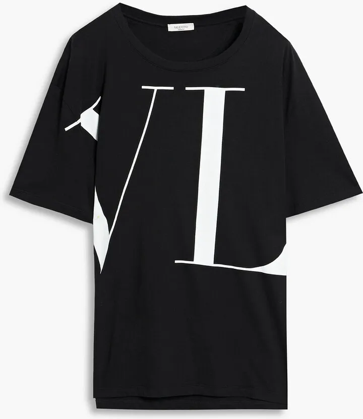 Printed cotton-jersey T-shirt