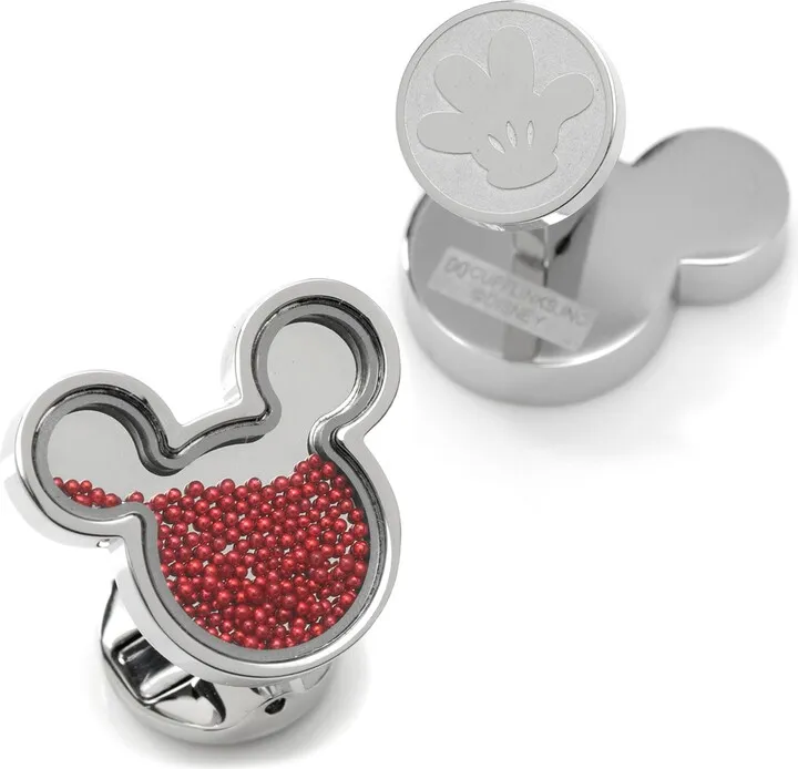 x Disney Mickey Silhouette Floating Beads Cuff Links