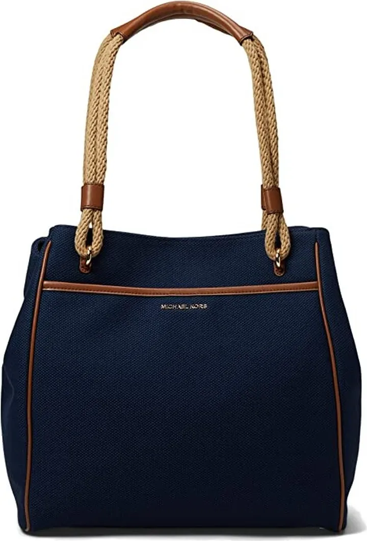 MICHAEL Michael Kors Talia Large Grab Bag Tote (Navy Multi) Handbags