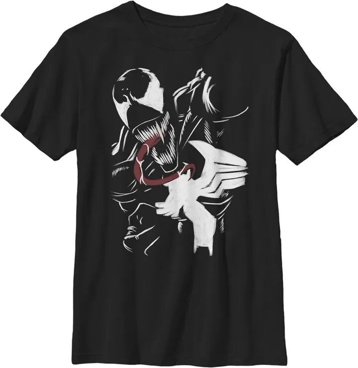 Boy's Marvel Venom Paint Print T-Shirt - Black - X Large