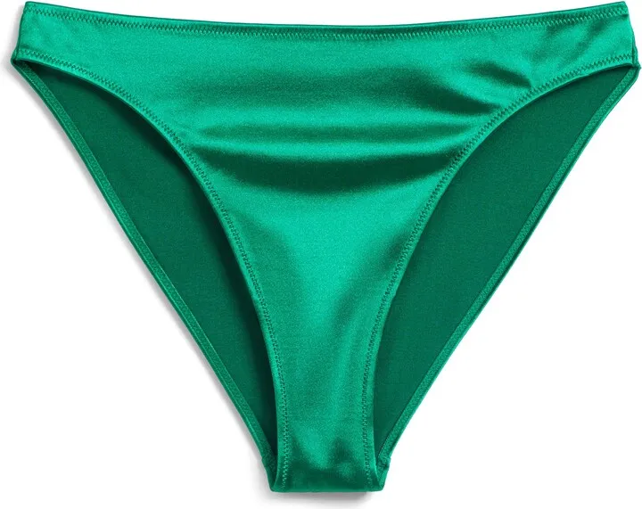 Metallic High Leg Bikini Bottoms