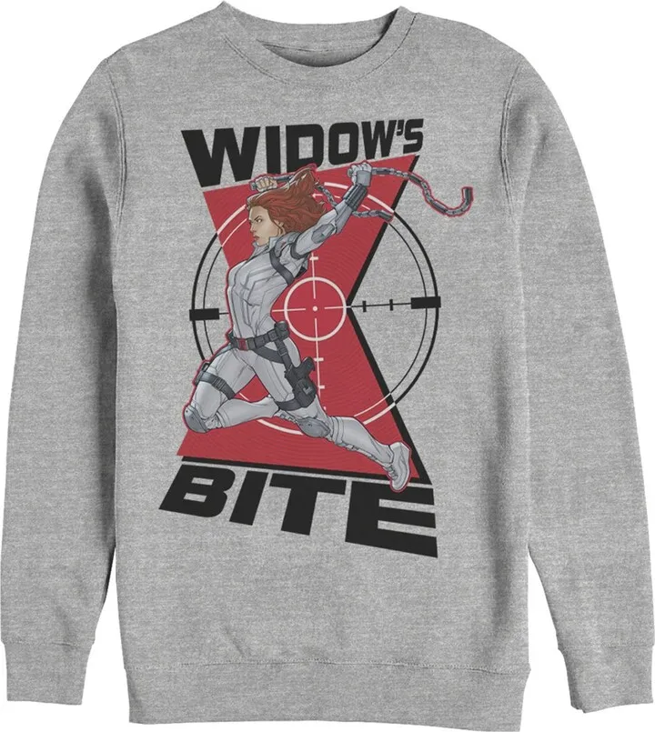 Men's Marvel Black Widow in the Crosshairs Sweatshirt - Athletic Heather - Medium