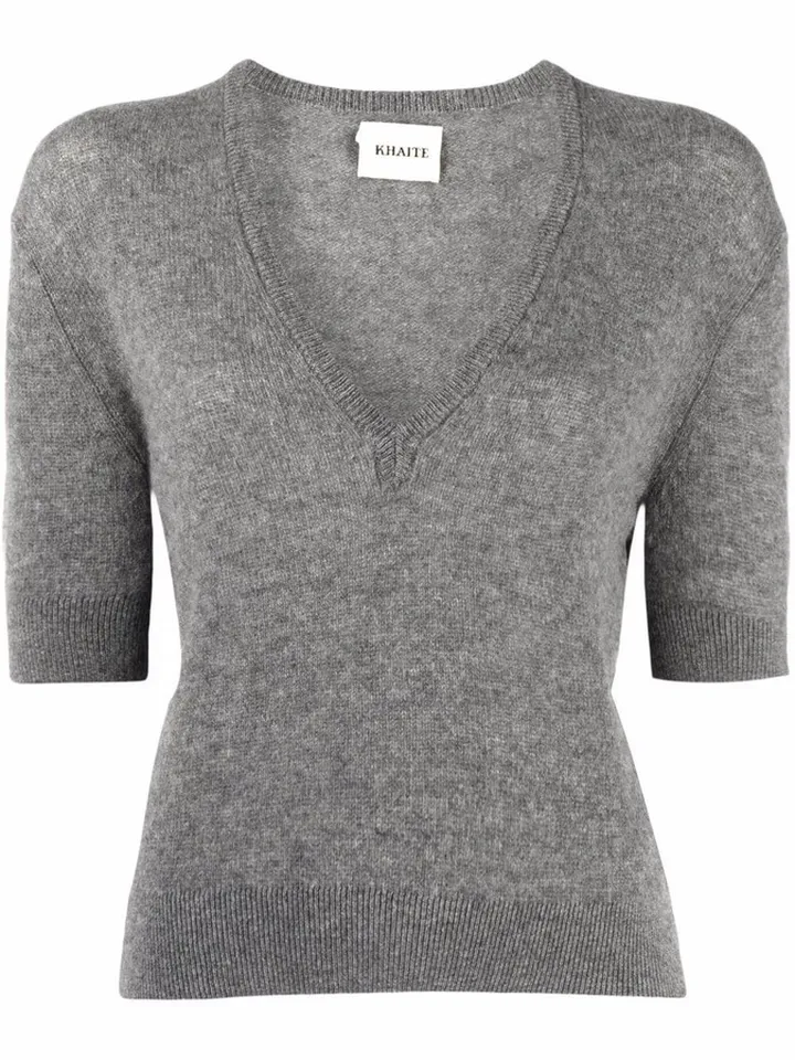 V-neck cashmere top