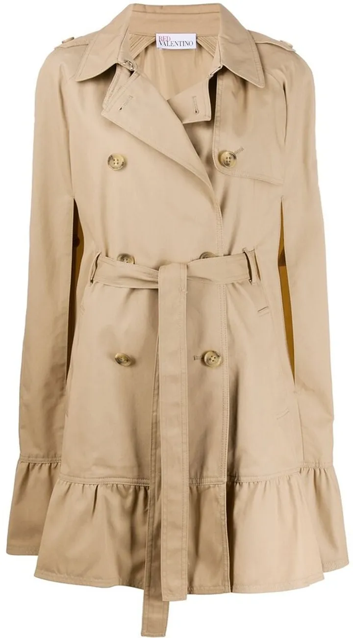 Ruffled Hem Cape