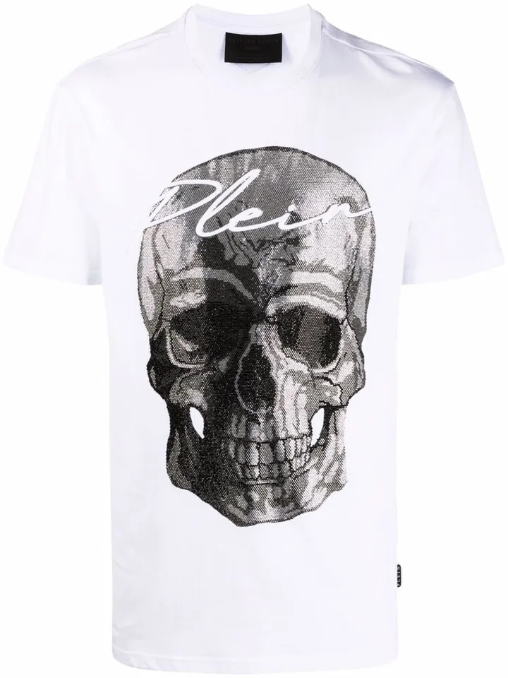 skull-print T-shirt