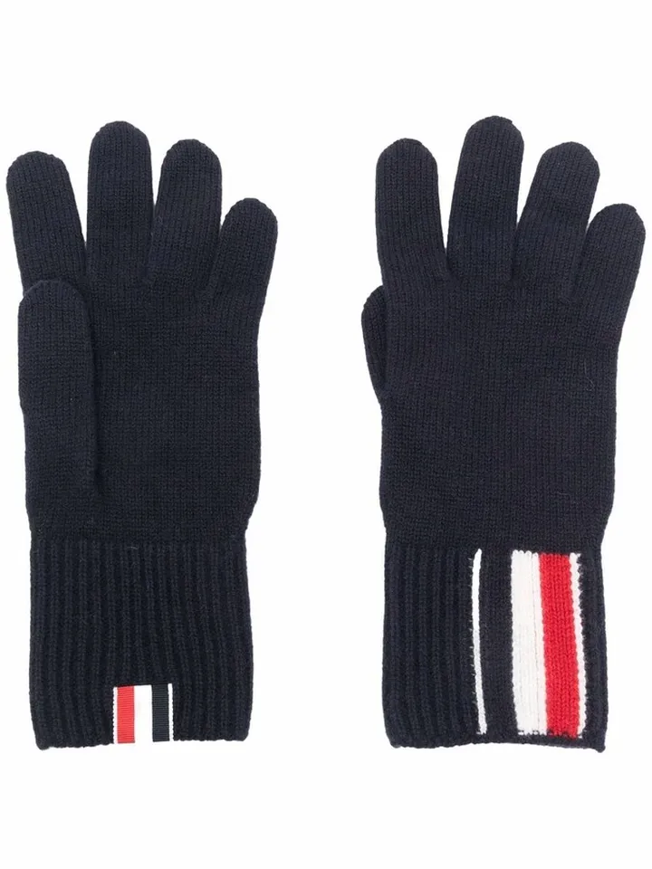 RWB stripe merino wool gloves