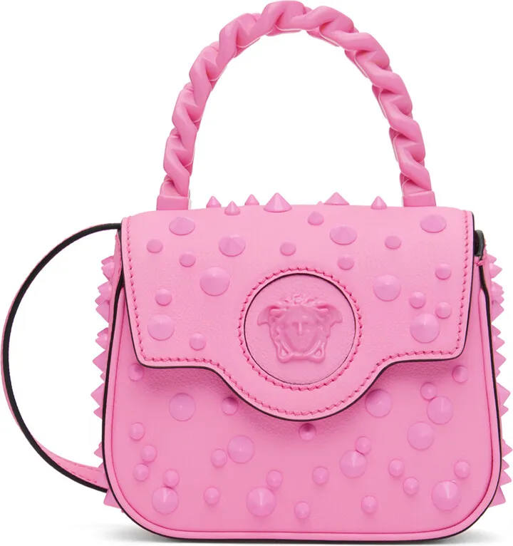 Versace Pink Mini Spiked 'La Medusa' Bag