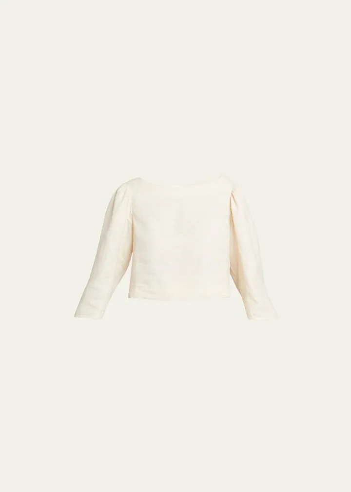 Linen Long-Sleeve Top
