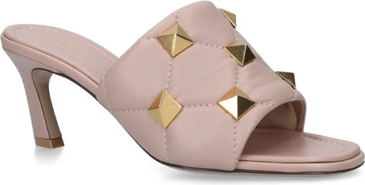 Valentino Garavani Leather Oversized Rockstud Mules 65