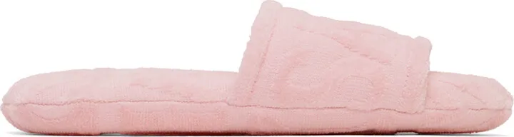 Versace Underwear Pink Jacquard Slippers