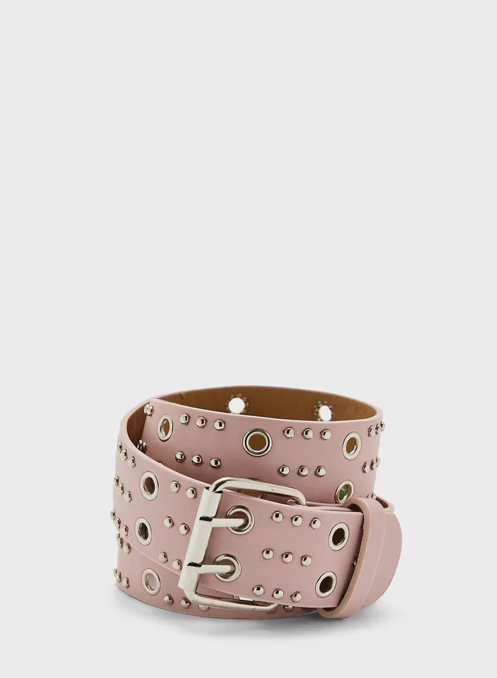 Eyelet Detail Casual Belt