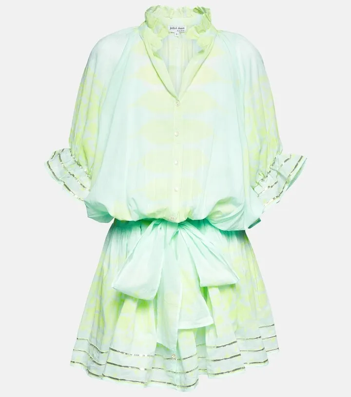 Printed cotton minidress
