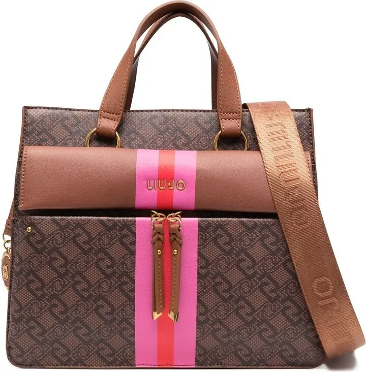 Logo-Jacquard-Printed Tote Bag