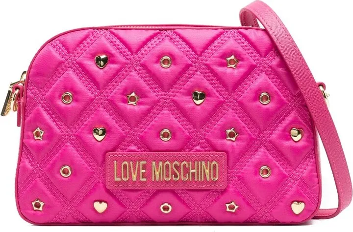 Logo-Plaque Quilted Crossbody Bag