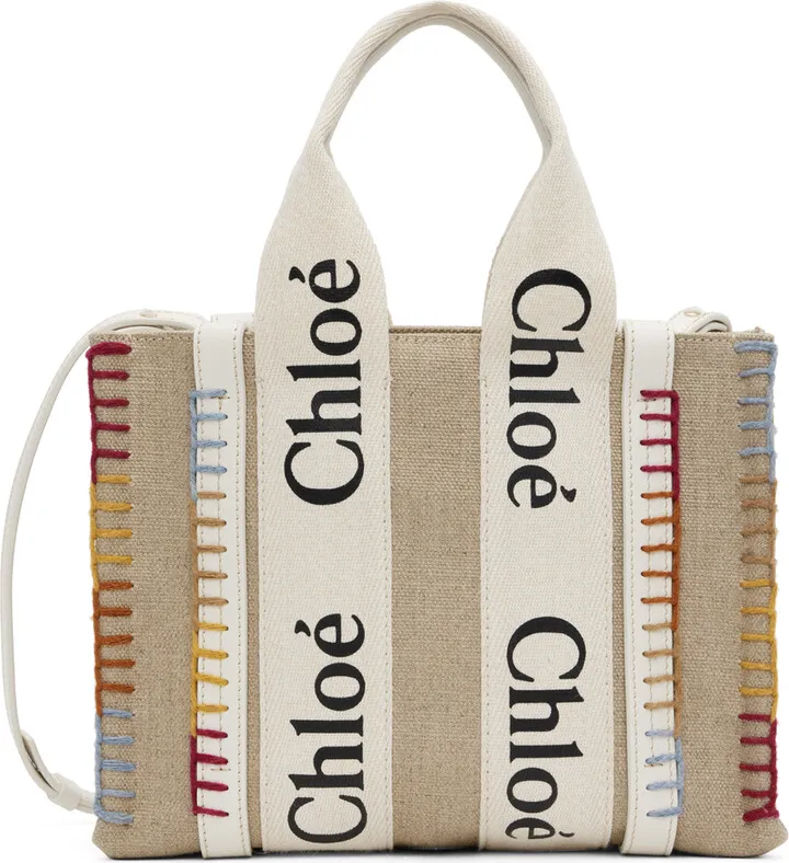Chloé Beige Small Woody Tote