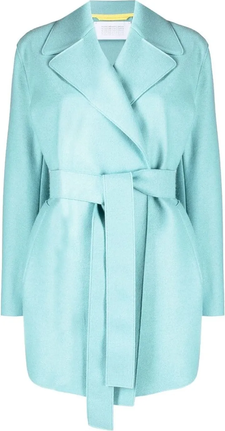 Belted-Waist Wool Jacket