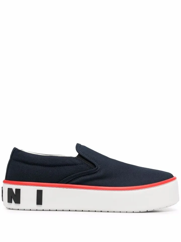 Logo-Print Slip-On Sneakers