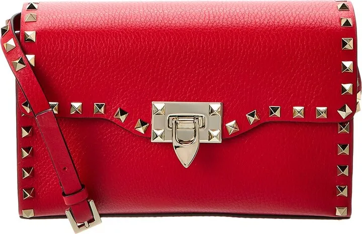 Valentino Rockstud Small Grainy Leather Crossbody
