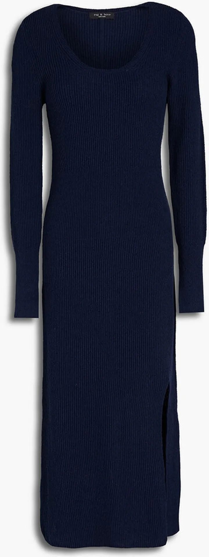 Sunny ribbed cotton-blend midi dress