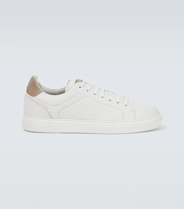 Low-top leather sneakers