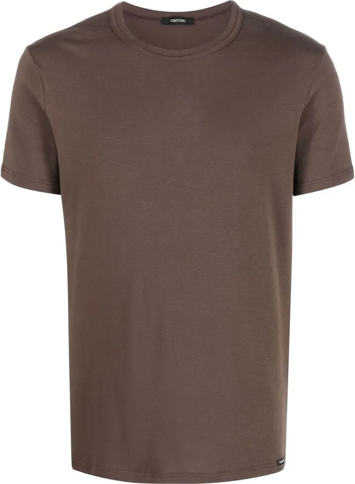 solid-color crew-neck T-shirt