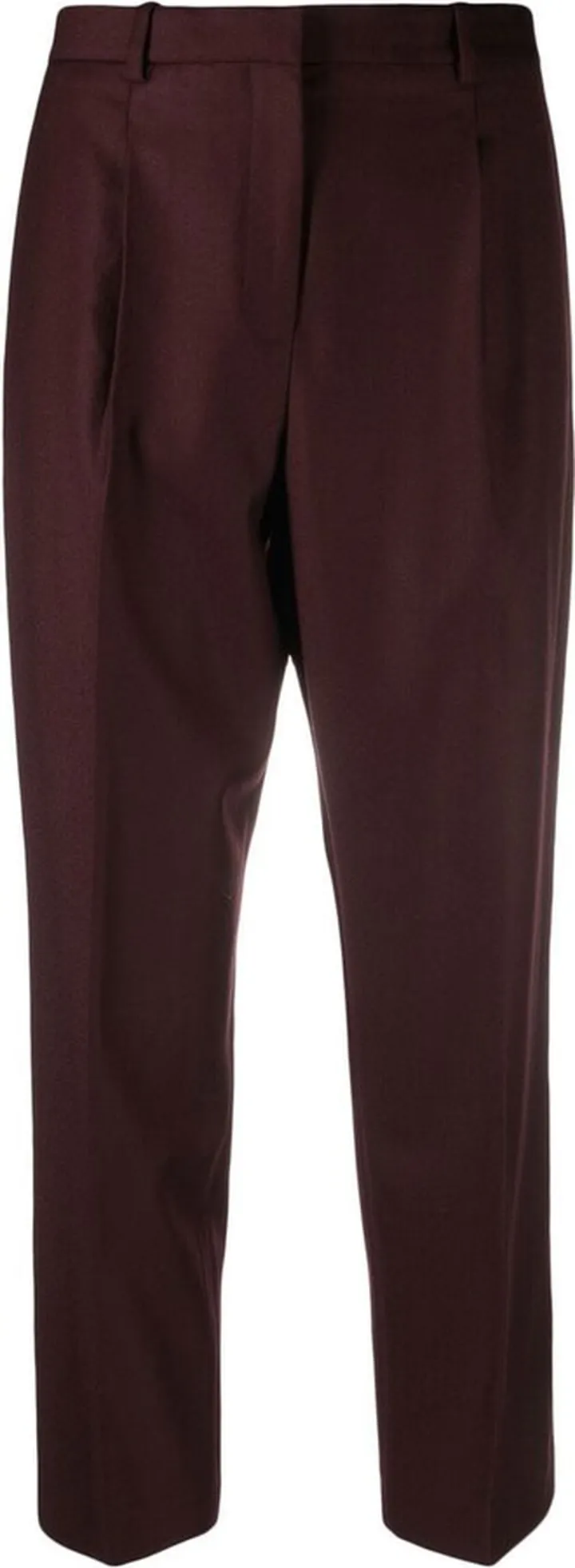 Cropped High-Waisted Trousers