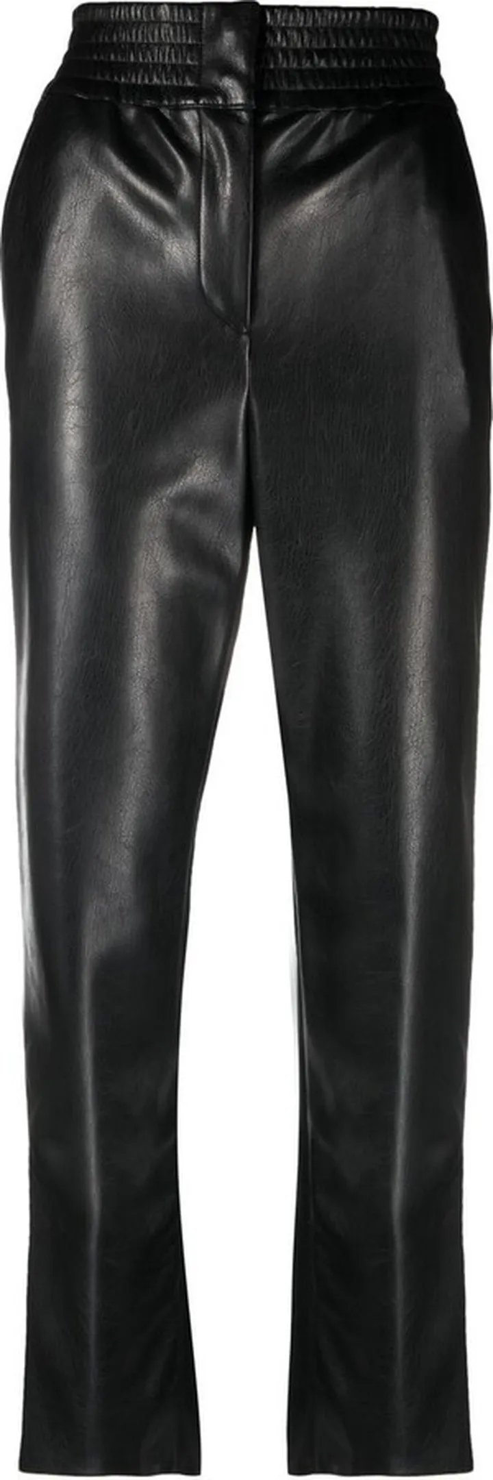 Faux Leather Slim-Fit Trousers