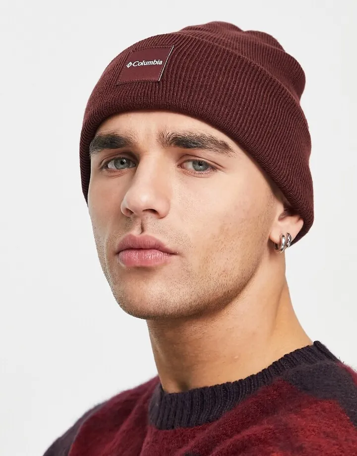Columbia City Trek Heavyweight beanie in burgundy