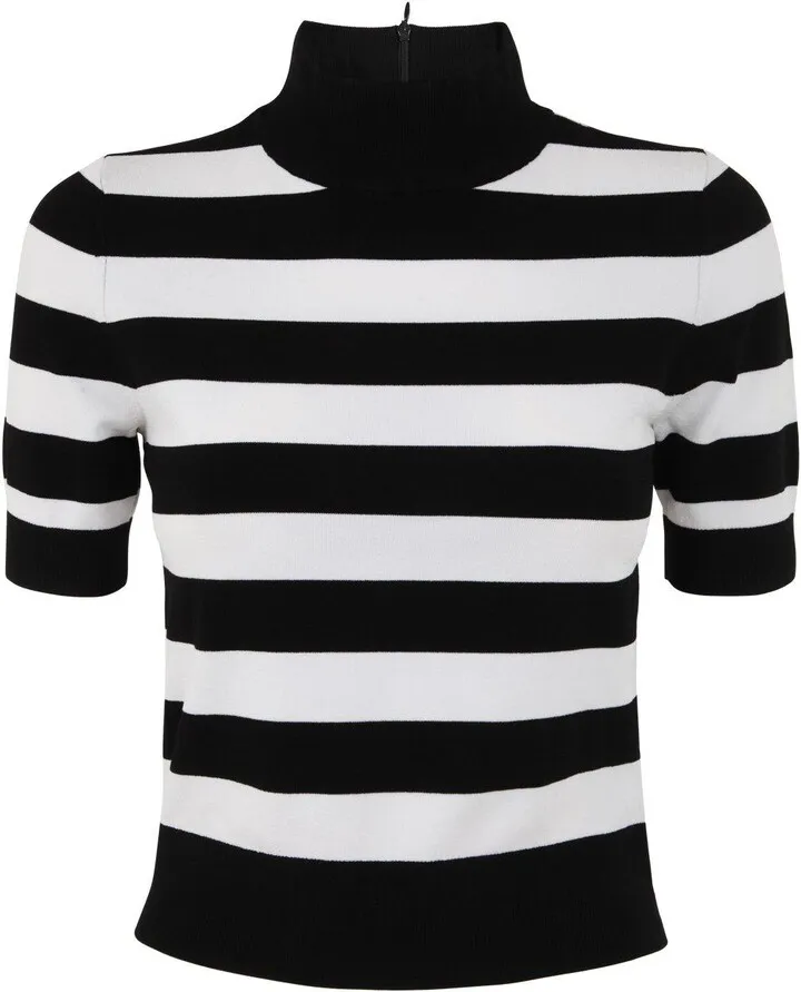 Turtleneck Striped Top