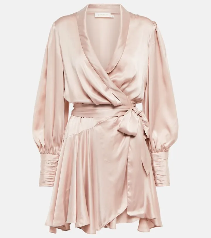 Silk wrap minidress