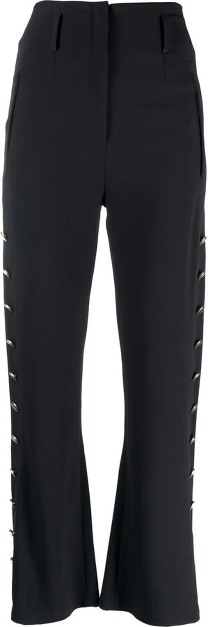 Button-Detailed Straight-Leg Trousers
