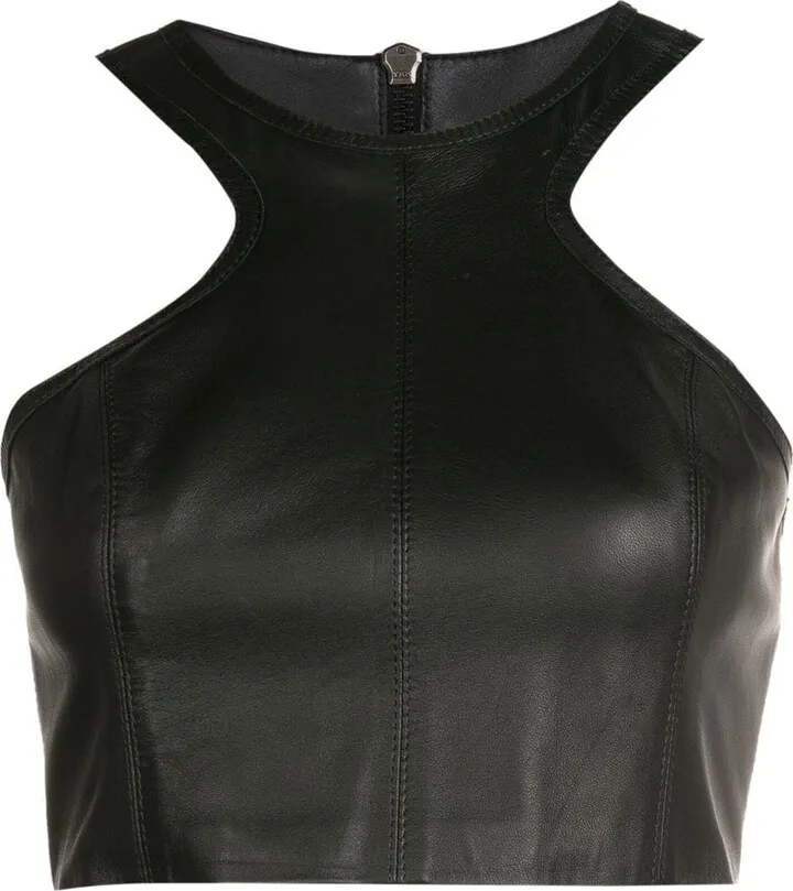 Leather Halterneck Vest