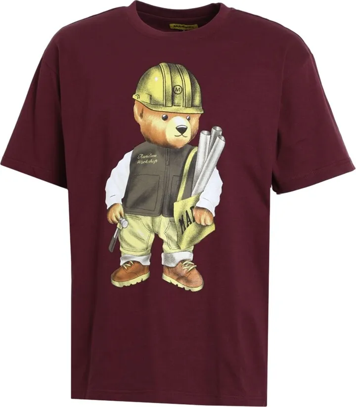 Workshop Bear T-shirt T-shirt Burgundy
