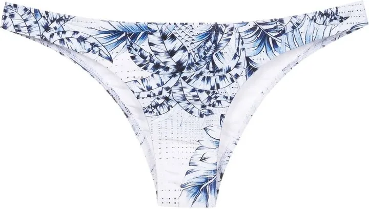 Palm-Tree Print Bikini Bottoms