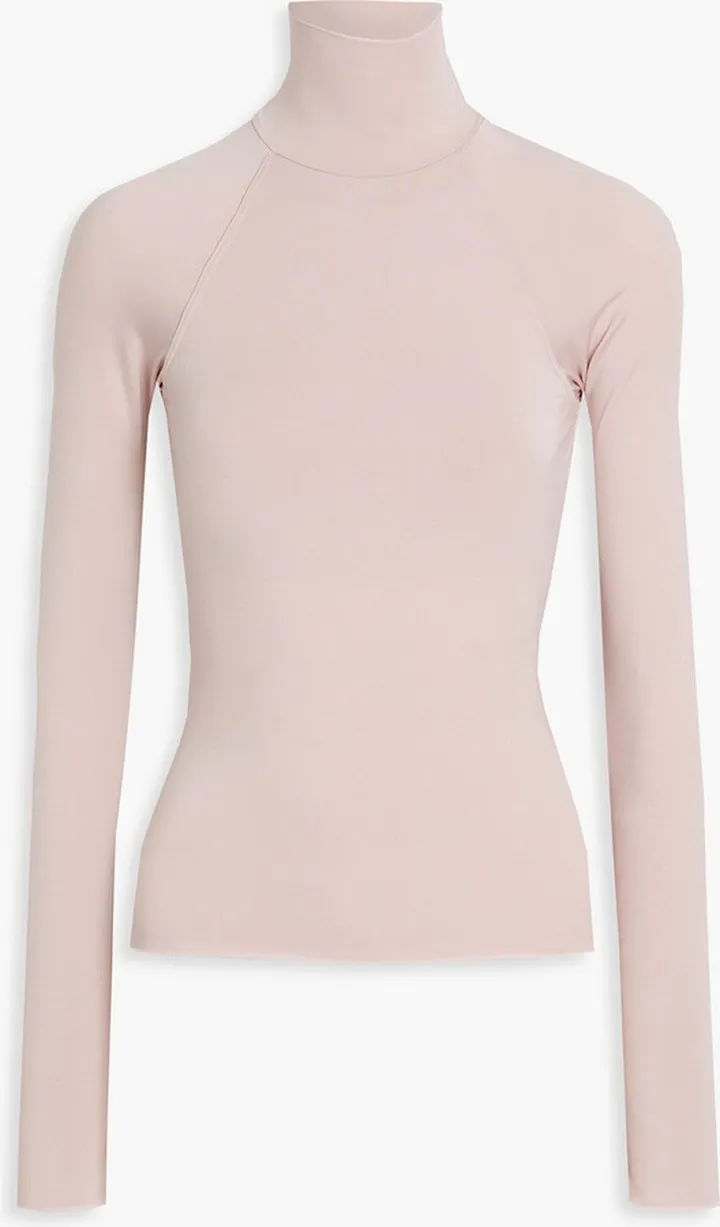 Margaux cutout stretch-micro modal jersey turtleneck top