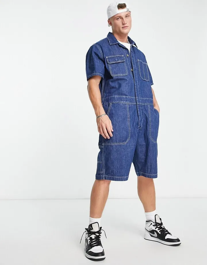 Levi's romper suit in dark navy denim