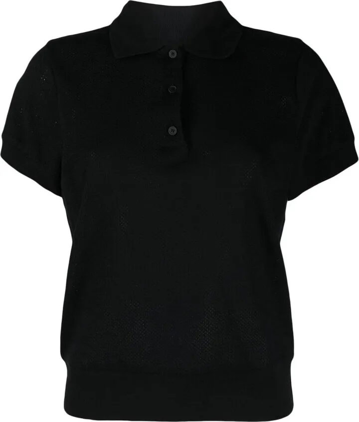 Knitted Short-Sleeve Polo Shirt