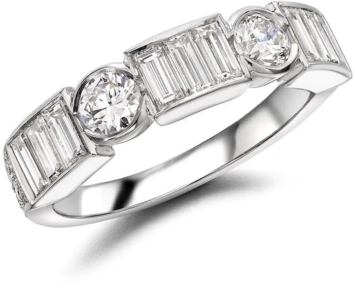 platinum Antrobus diamond half eternity ring