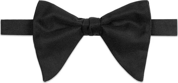 Long silk faille bow tie