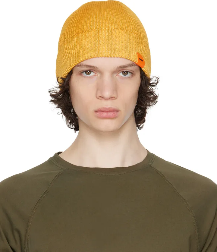 ASPESI Yellow Wool Beanie