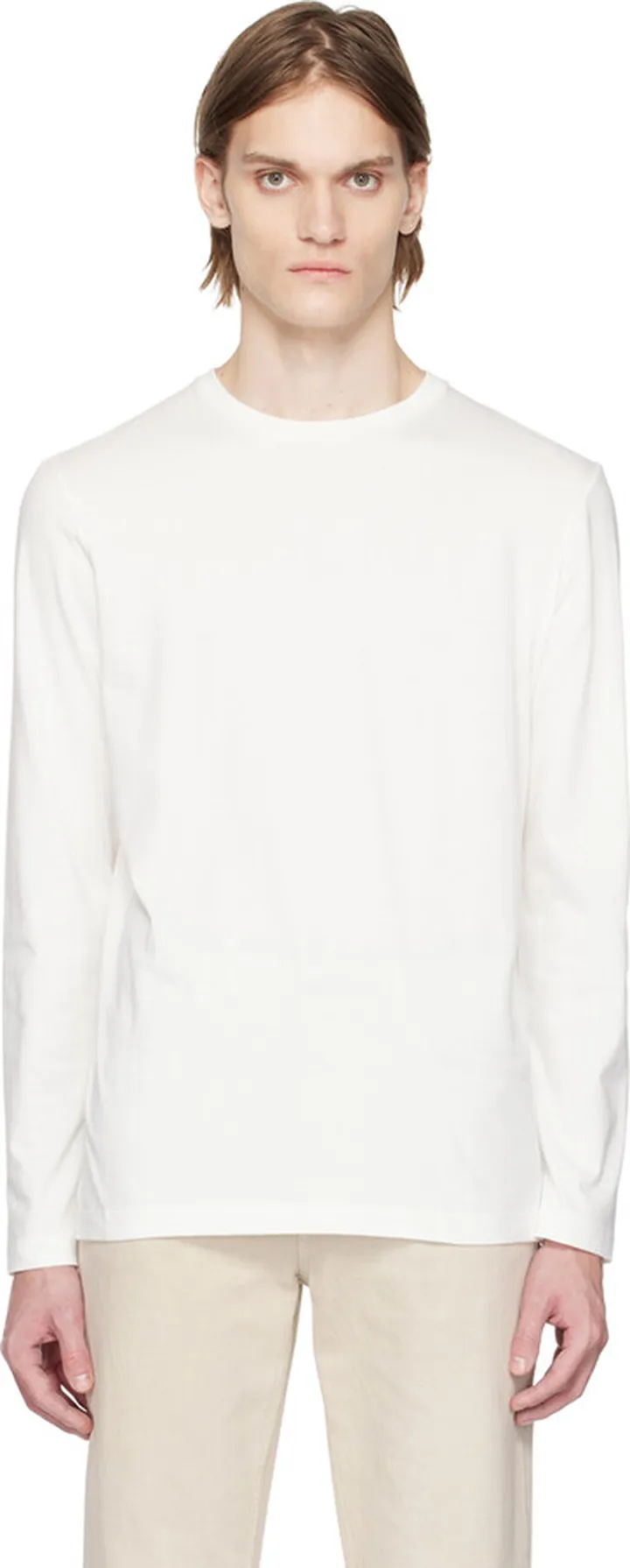 The Row White Leon Long Sleeve T-Shirt