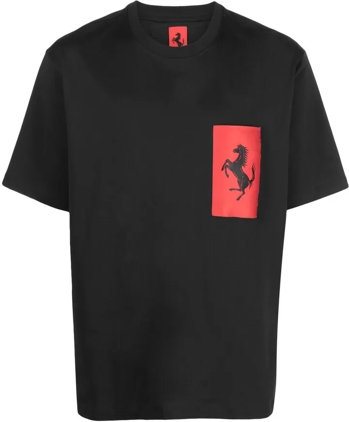 logo-patch crew neck T-shirt