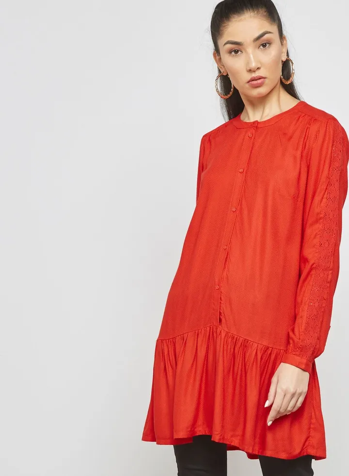 Longline Peplum Top