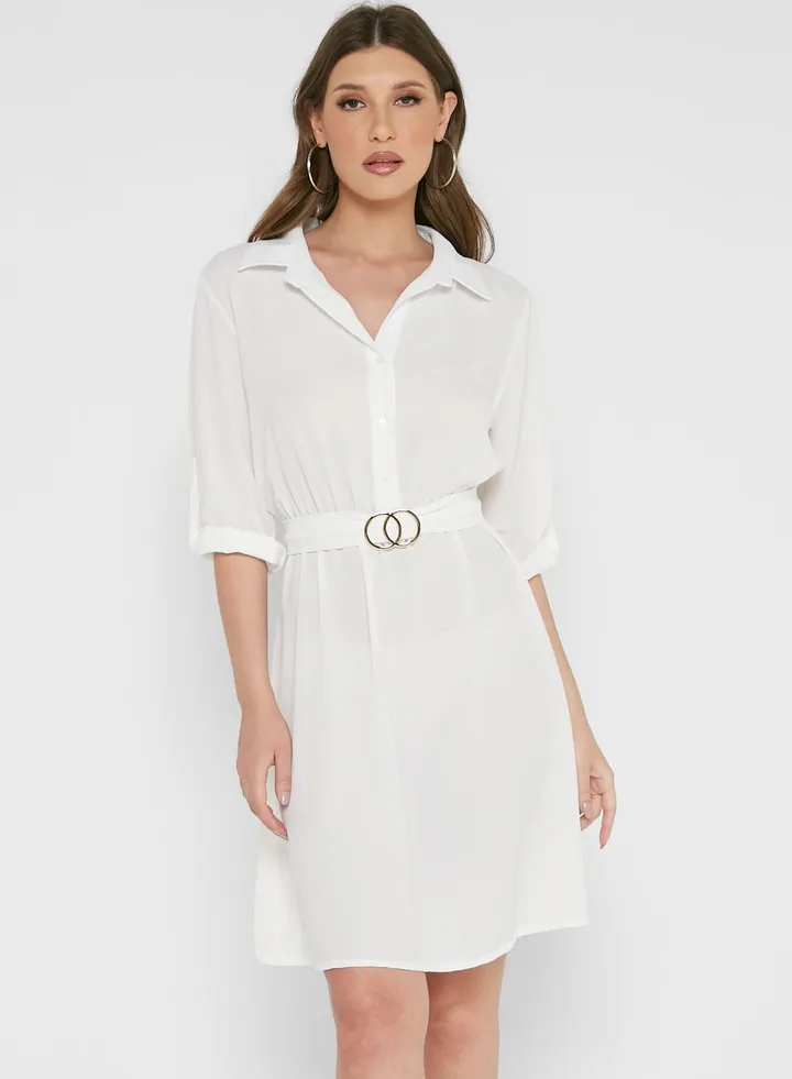 Belted Shirt Dress